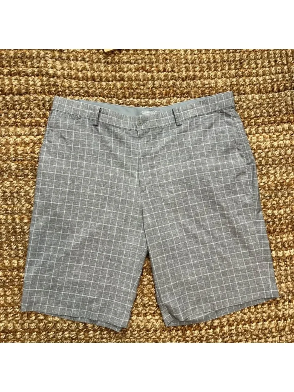 Nike Golf Mens Tour Performance Shorts 38 Gray Plaid 639801-088
